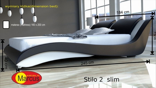 Čalouněné postele Stilo 2 slim 160x200